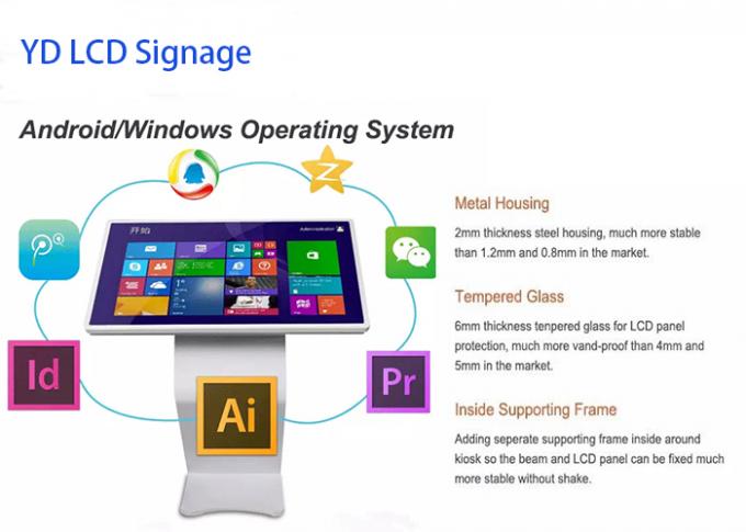 43 Inch Indoor Interactive Digital Signage Kiosk With Multiple Function 0