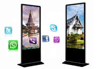 Double Sided Floor Standing Digital Signage 89 Degree Viewing Angle