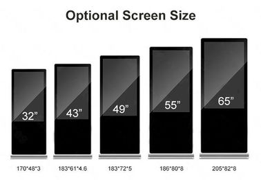 Commercial 55'' Floor Standing Digital Signage 50,000 Hours Life Time