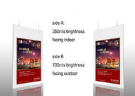 Double Sided HD Advertising Kiosks Displays 43-55 Inch Hanging Installation