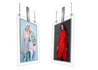 Double Side Hanging LCD Advertising Display 55 Inch With Tempered Glass