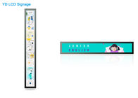 Stretched Banner Strip 21" LCD Shelf Display for Retail Store Advertising