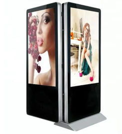 Double Sides Indoor Portable LCD Information Kiosk LCD Poster Display With Wifi Control