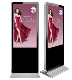 LCD Kiosk Signage Display Stands , Floor Standing Touch Screen Kiosk Android System