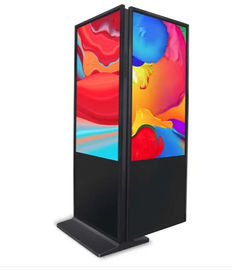 Double Sides Indoor Portable LCD Information Kiosk LCD Poster Display With Wifi Control