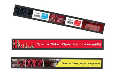 16mm Thick Streched Digital Signage on Shelf Supermarket Advertising LCD