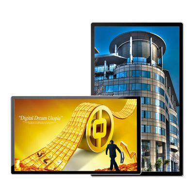 Wall Mount Advertising Display Touch Screen 43 Inch Menu Boards For Commercials