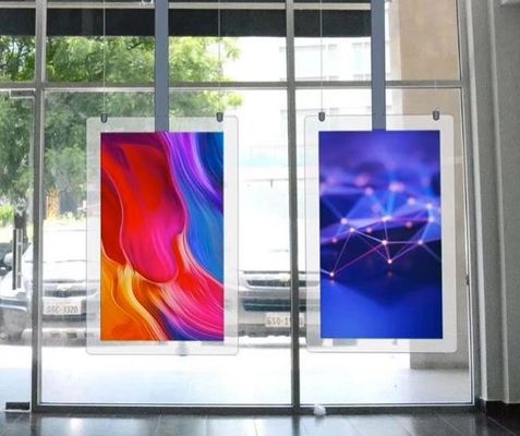 Toughened glass Interact Transparent LCD Advertising Display 1920*1080 pixels