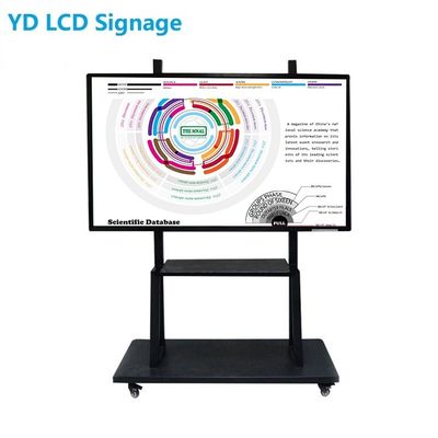 75 Inch 4K Interactive Digital Signage Kiosk Teaching Whiteboard For Meeting Room