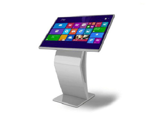 Indoor Fixed LCD Touch Screen Floor Stand Information Kiosk Display