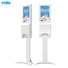 21.5 Inch Touchless Disinfection Automatic Sqnitization Dispensers Advertising Lcd Hand Sanitizer Kiosk