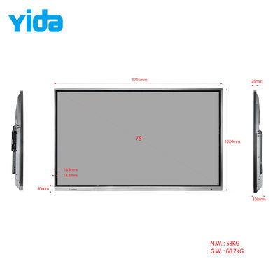 Conference Interactive Whiteboard Digital Touch Panel Android 4K Pen Smart Board