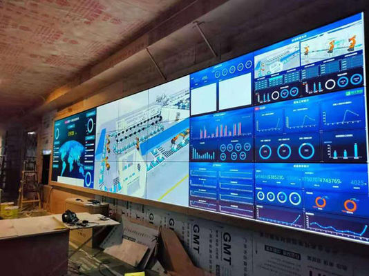 Indoor LCD Monitor Video Wall Advertising Display LG Panel Controller Multi Screen DID Signage