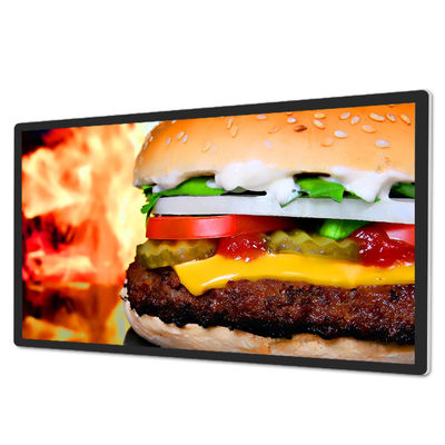 Digital Media Signage Wall Mounted LCD Panel Commercial Super Slim