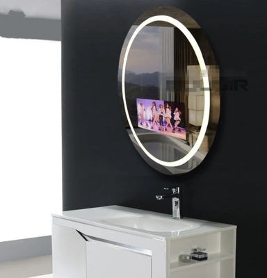 Wall Mounted Indoor Decorative Smart Mirror Display Auto Sensor LCD Screen for Washroom