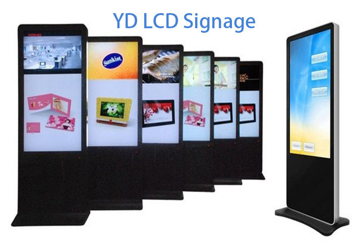Interactive Touch Screen Digital Signage Kiosk 55 Inch For Exhibition Halls
