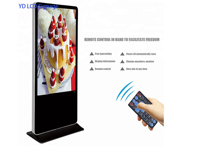43 Inch Floor Standing LCD Advertising Display With Antistatic Hardened Metal Shell