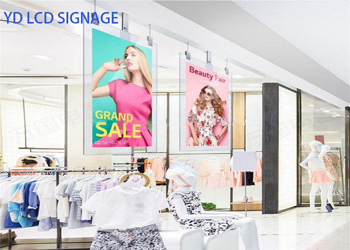 Advertising Ceiling Mount Indoor Digital Signage With Tempered Safety Glass