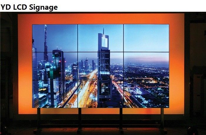 500 Nits Slim Bezel Commercial Video Wall , 55 Inch LCD Wall Display Screen