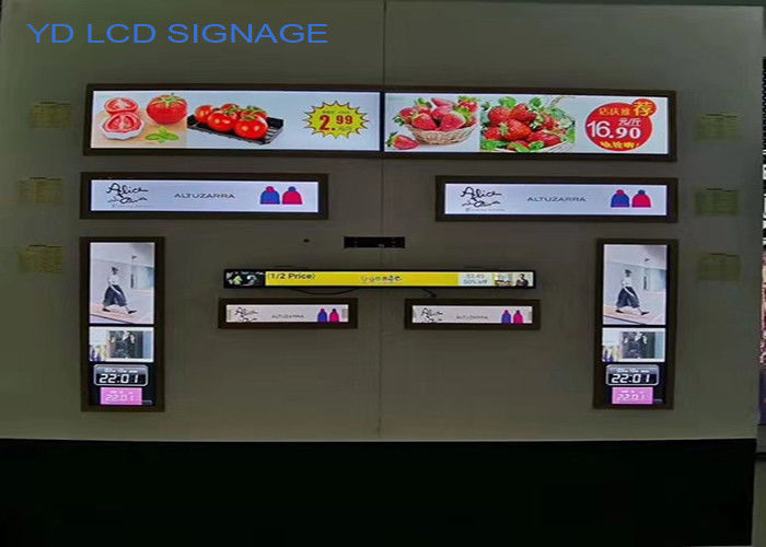 Indoor Long Strip LED LCD Shelf Bar Display Digital Signage Lighting Panel for Chain Store