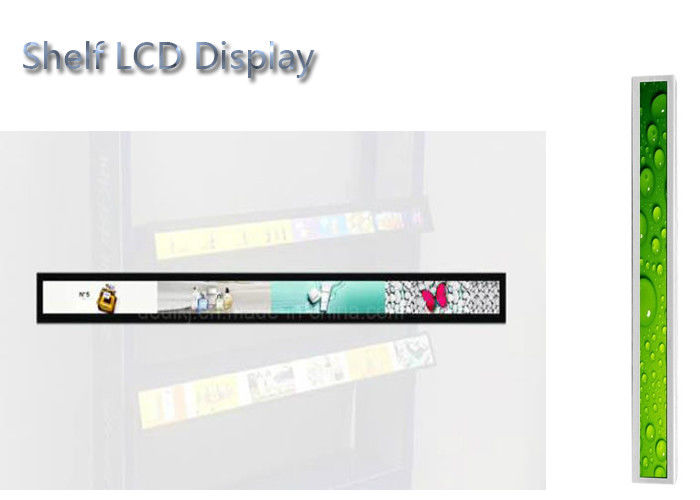 Shelf LCD Display Digital Signage , Commercial Advertising Stretched LCD Screen