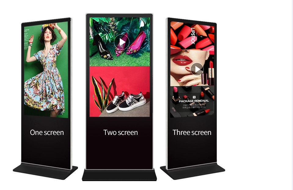 Double Sided 500cd/m2 43'' 49'' Indoor Digital Signage Floor Standing Kiosk