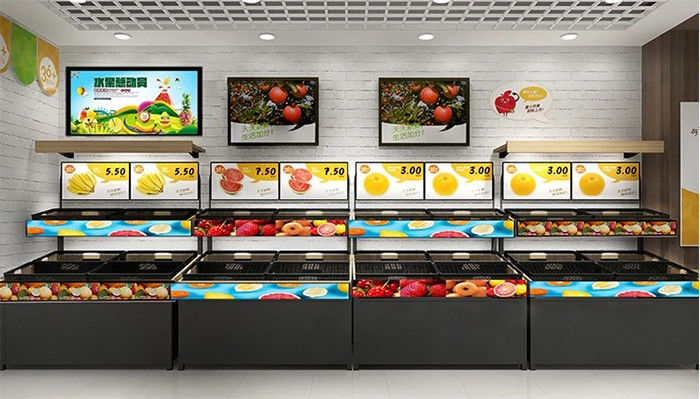 23.1 inch Stretched Bar Type Ultra Wide LCD ads Display Player on Supermarket Shelf