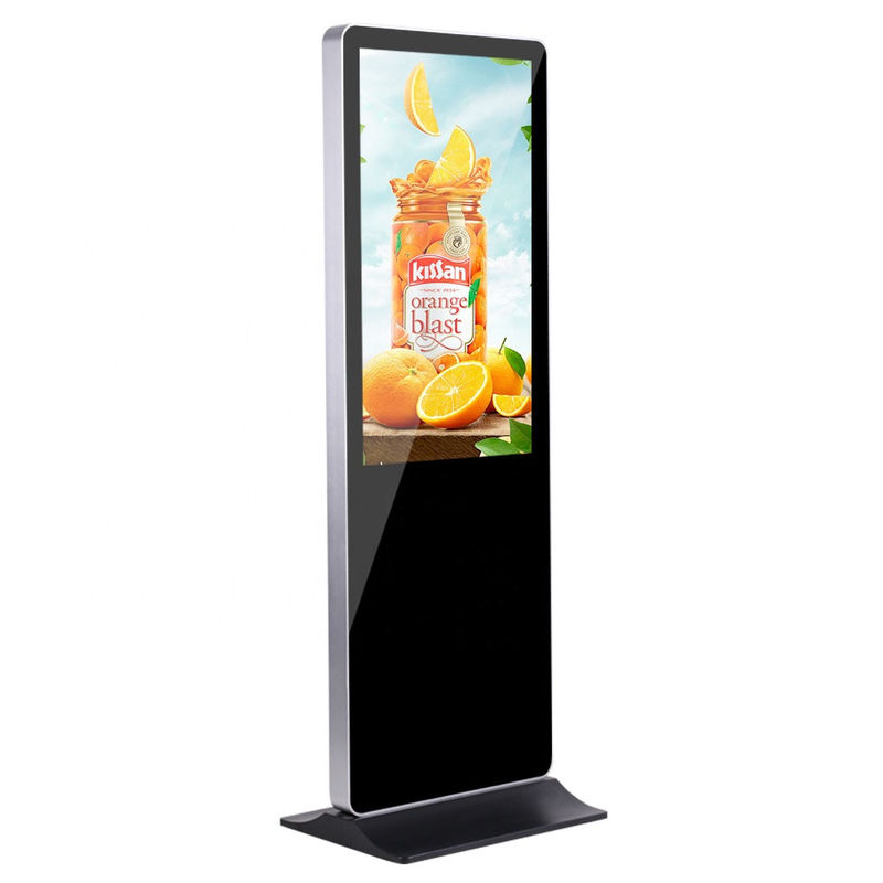 Indoor Advertising LCD Kiosk Portable High Definition Floor Standing Digital Signage