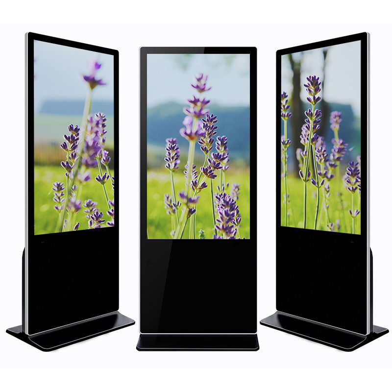 Indoor TFT 55" 65" 3840x2160 Resolution Lcd Digital Signage Totem 500CD/Sqm